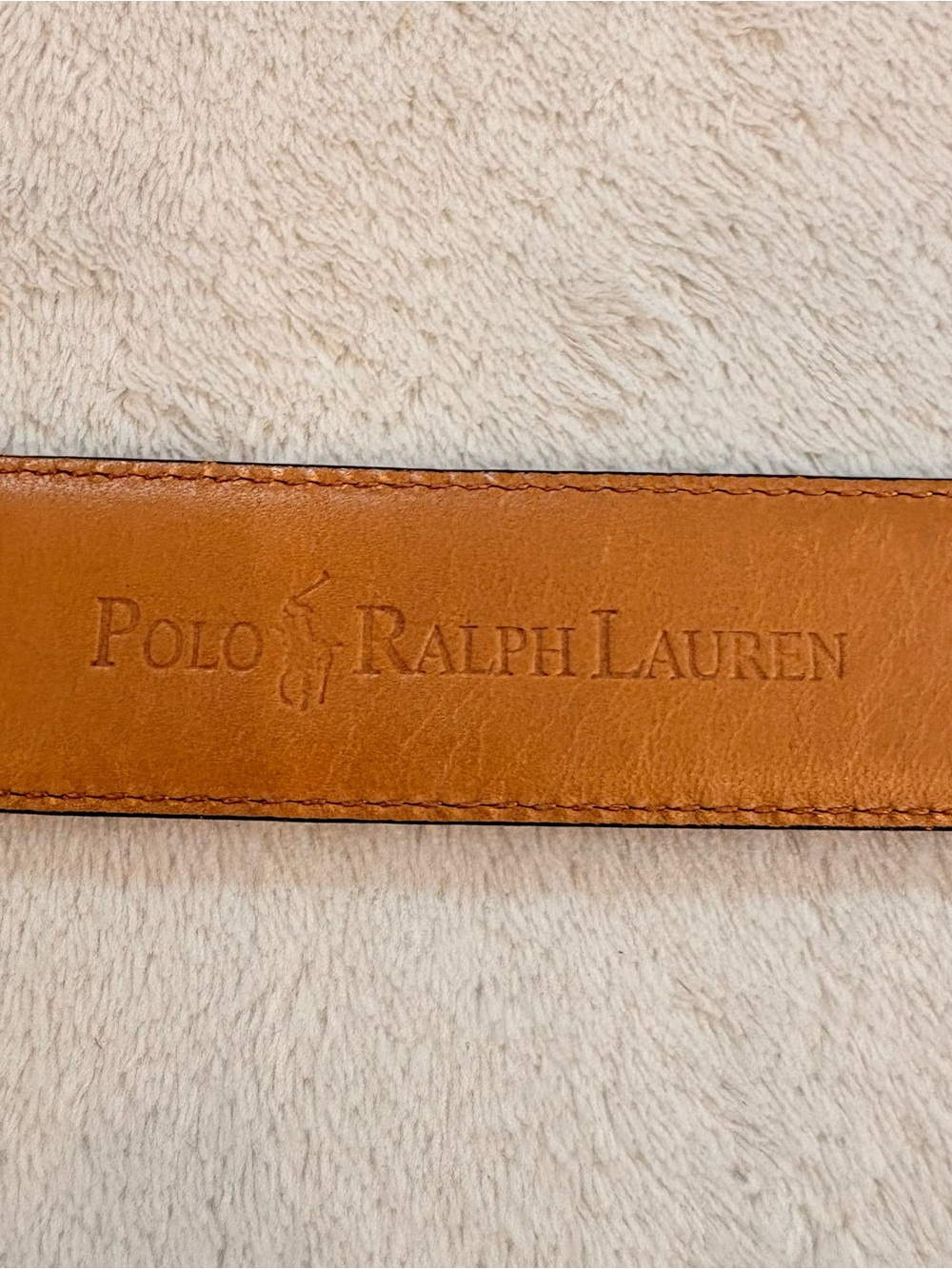 Polo Ralph Lauren Black Italian Leather Dress Belt with Brass Buckle Sz 36 - Picture 4 of 7